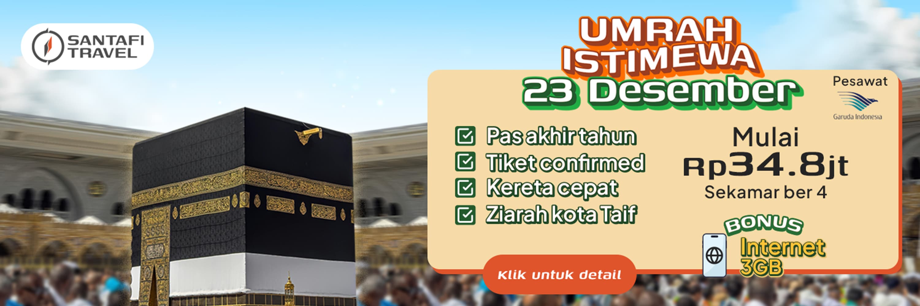 Banner Iklan Umroh tanggal istimewa